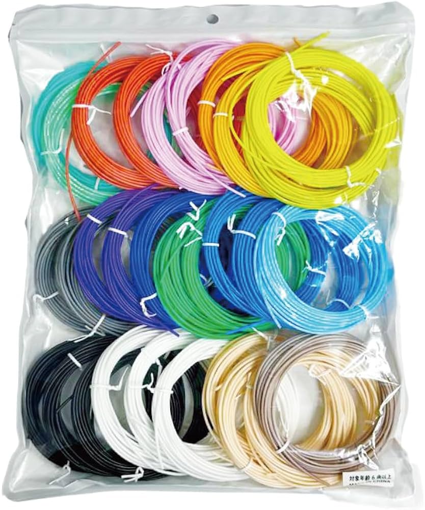 Amazon.co.jp: フィラメントセット 17色 30個 3Dペン PCL フィラメント