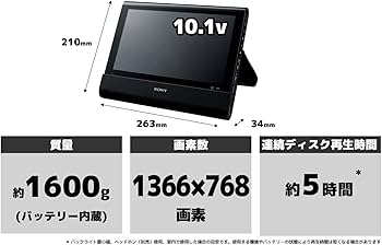 Amazon | 【整備済み品】 ソニー SONY 10.1V型 ポータブルブルーレイ