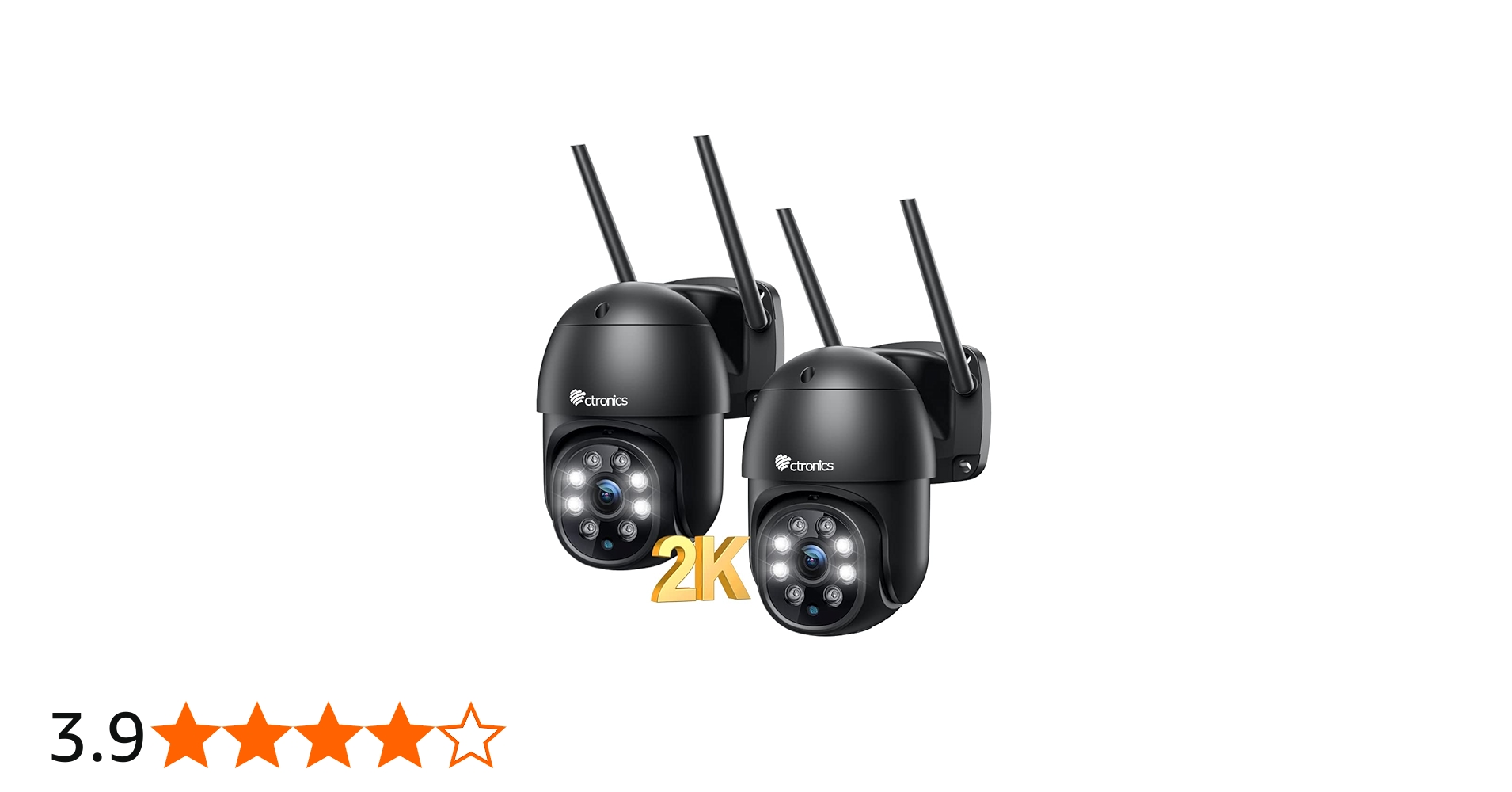 Amazon.co.jp: Ctronics 2.5K 4MP 防犯カメラ 屋外 セット 5GHzWiFi