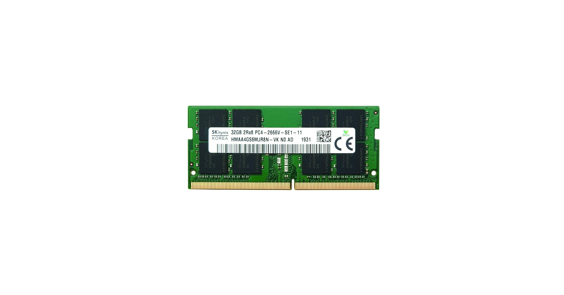 Hynix 32GB DDR4 PC4-21300 2666MHz 260-pin SO-DIMM ram memory at