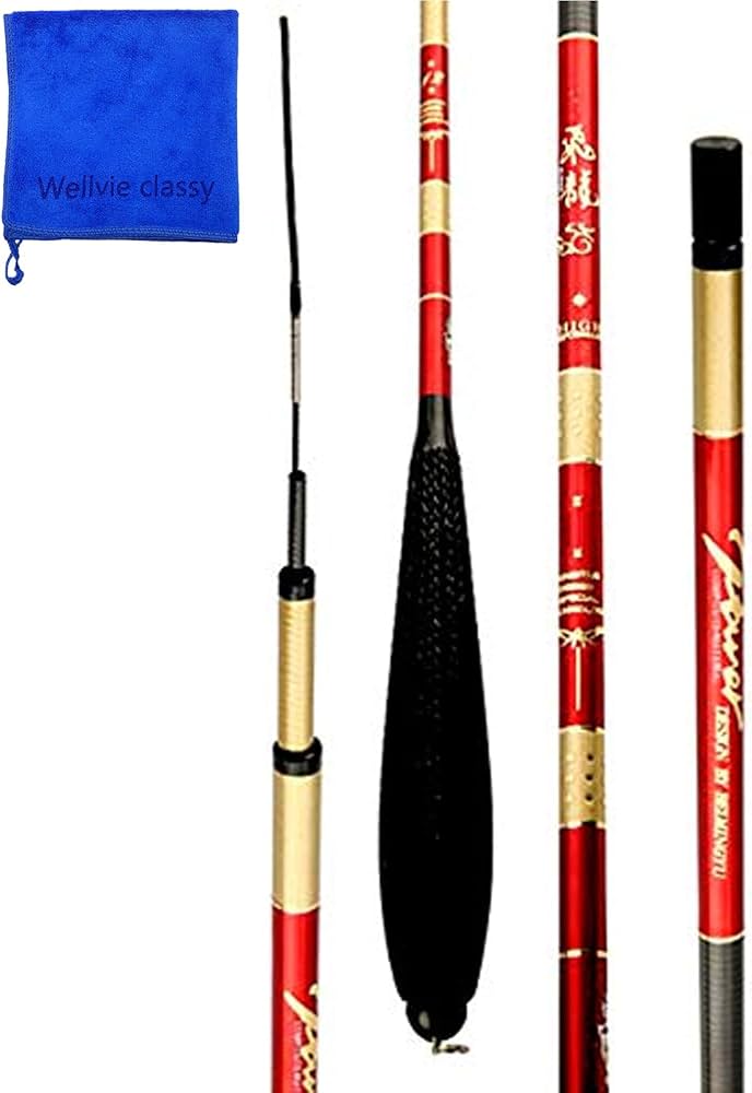 Amazon | Wellvie へら竿 ヘラブナ 竿 釣り竿 振出 15尺 カーボン 飛龍