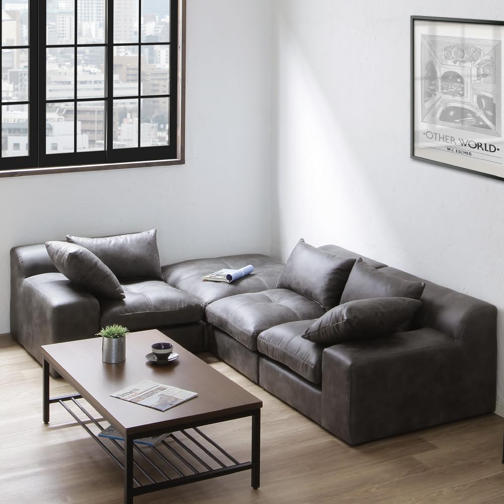 Amazon.co.jp: ソファー 3人掛け L字 4点セット コーナータイプ ロー