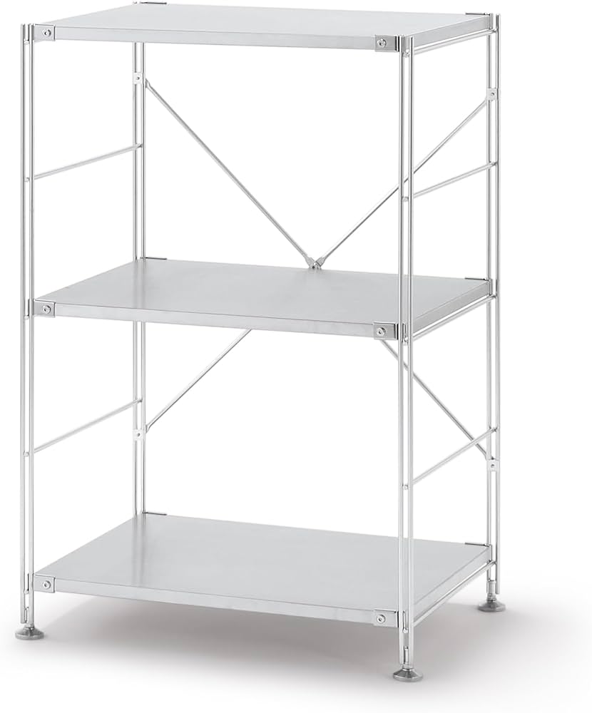 Amazon｜無印良品 ステンレスユニットシェルフ・ステンレス棚セット 小