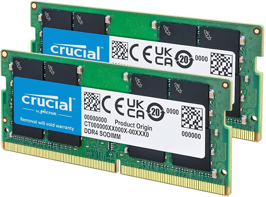 Crucial 16GB kit (8GBx2), 260-pin SODIMM, DDR4 PC4-19200, at