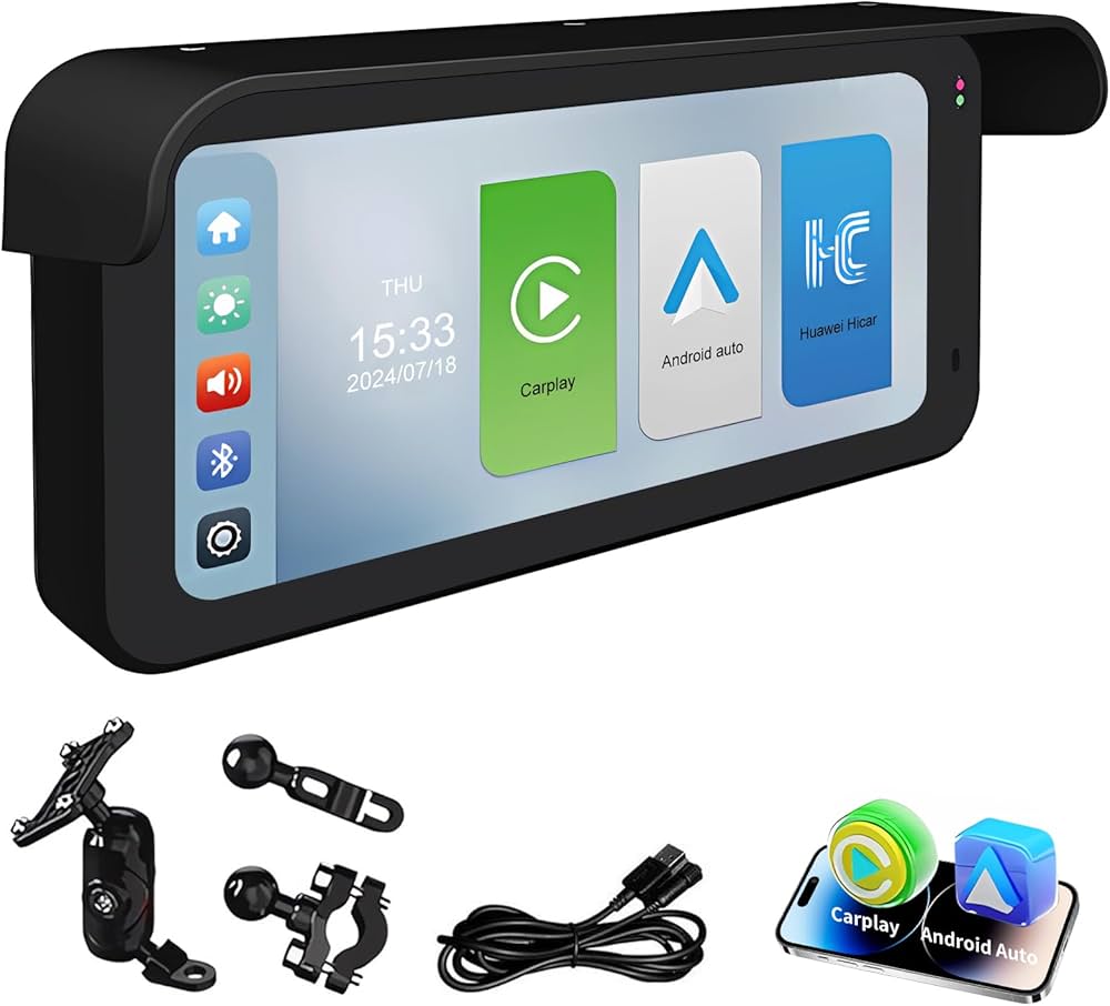 Amazon.co.jp: 【2024進化モデル】バイクディスプレイオーディオ 6.25