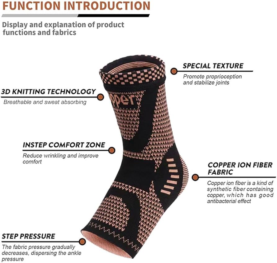 Amazon.com: MIHAIR Copper Ankle Brace Copper Infused Support for