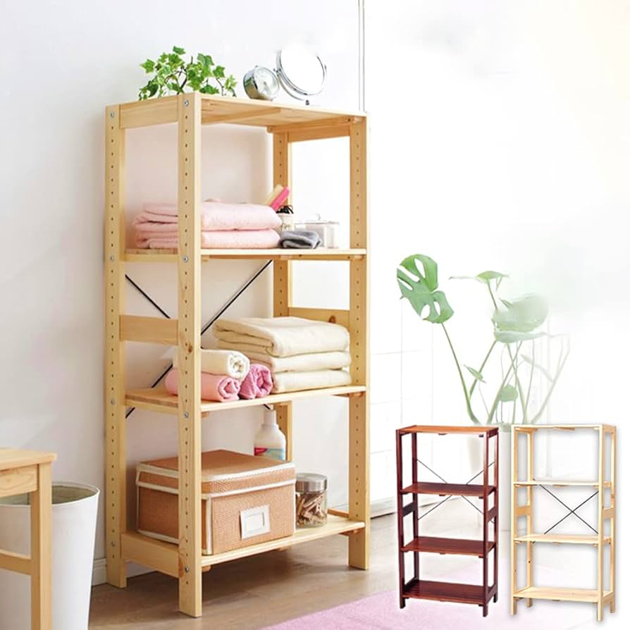 Amazon｜ラック 木製 木製ラック ウッディラック 4段 幅60 ウッド