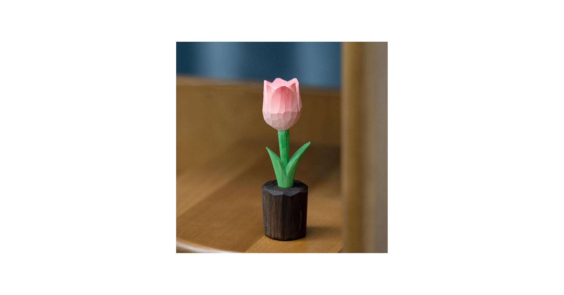 Amazon.co.jp: JAnjiaLxY 花 オブジェ 木製 木彫り チューリップ 置物