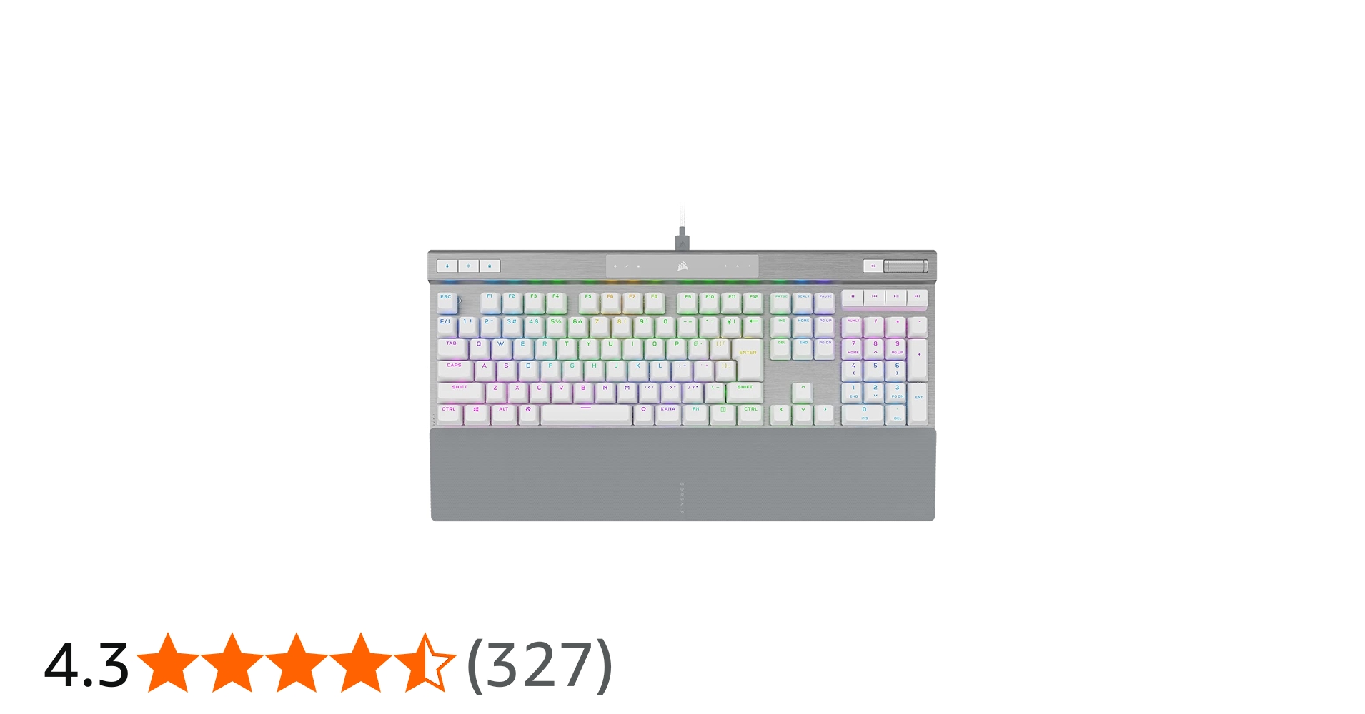 Amazon | CORSAIR K70 RGB PRO WHITE ホワイト ゲーミングキーボード