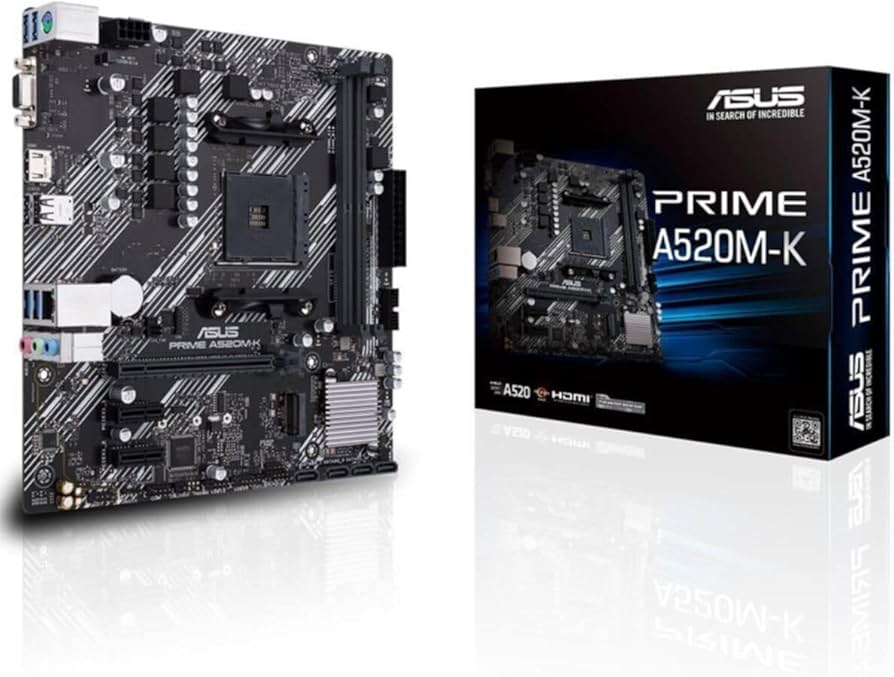 Amazon.com: ASUS Prime A520M-K, AMD AM4, MATX, 64GB DDR4, 2 X DIMM