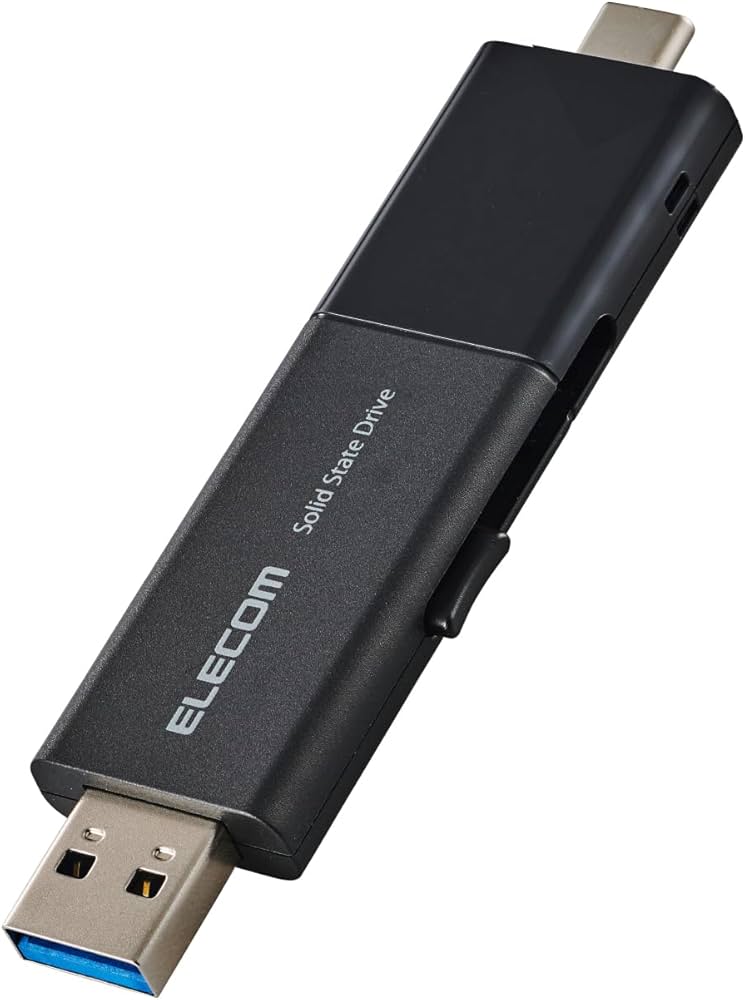 Amazon.co.jp: エレコム 外付けSSD 500GB USB3.2 (Gen1)対応 スライド