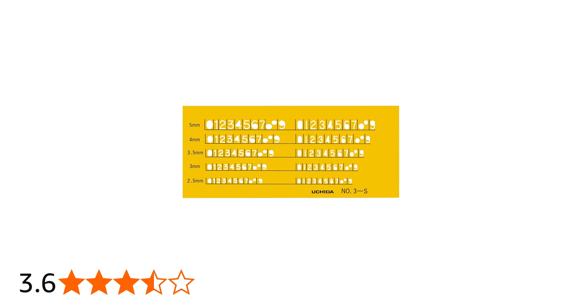 Amazon.co.jp: ウチダ テンプレート No.3-S 数字定規 1-843-1013