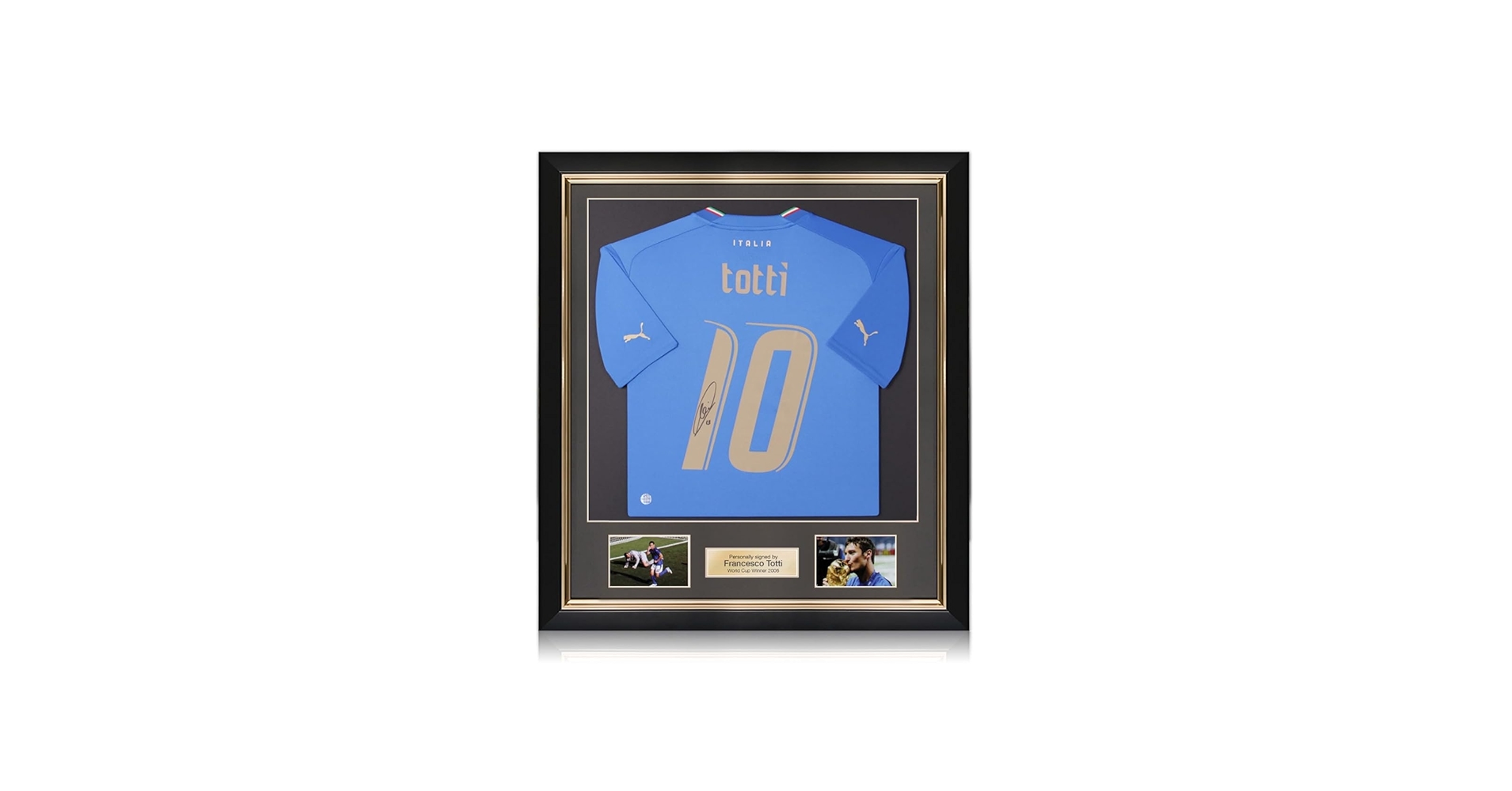 Exclusive Memorabilia Francesco Totti Signed Italy Jersey Deluxe