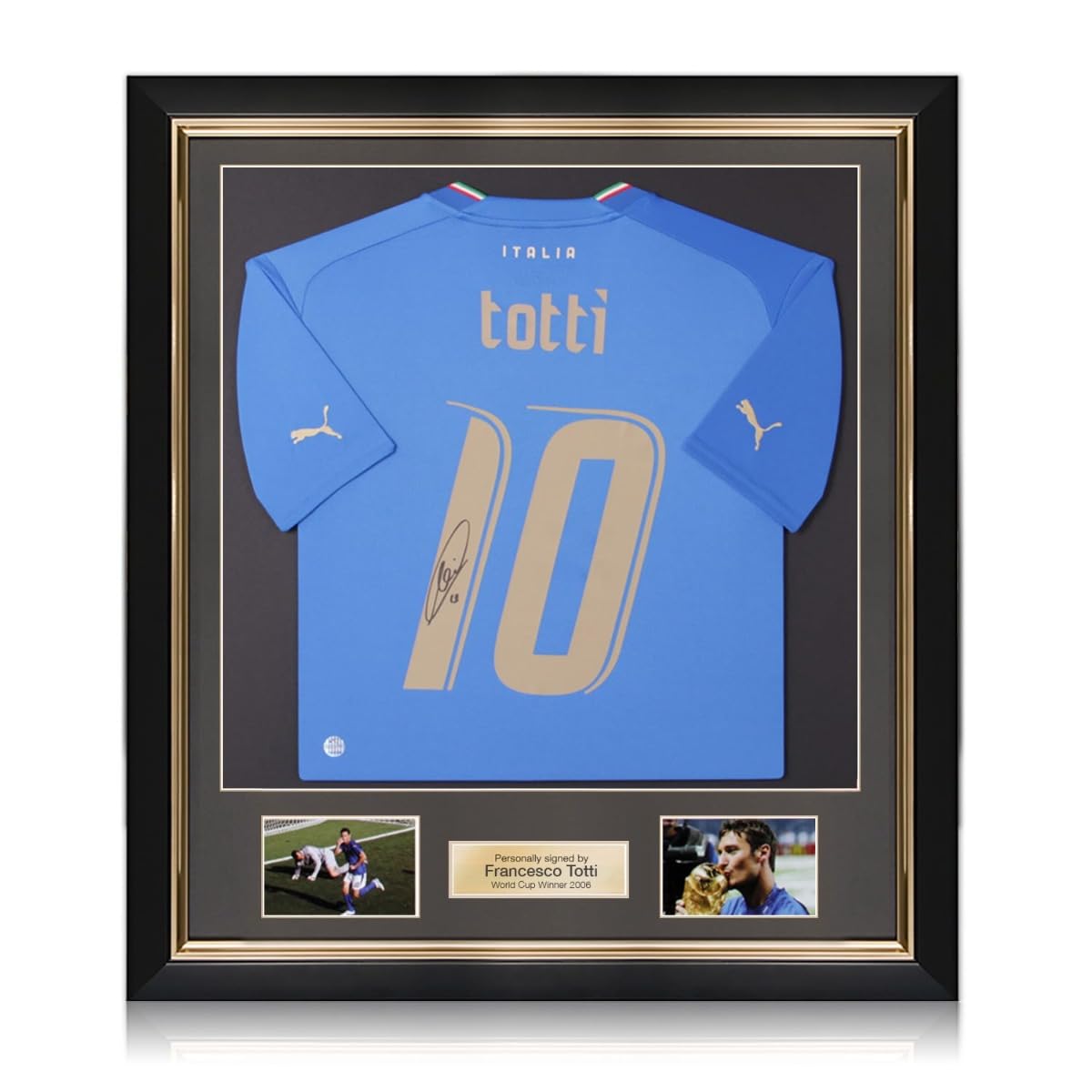 Exclusive Memorabilia Francesco Totti Signed Italy Jersey Deluxe