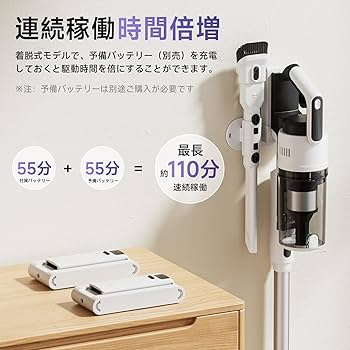 Amazon | 掃除機 コードレス 【2026爆進化！1月新登場 75kPa強力吸引