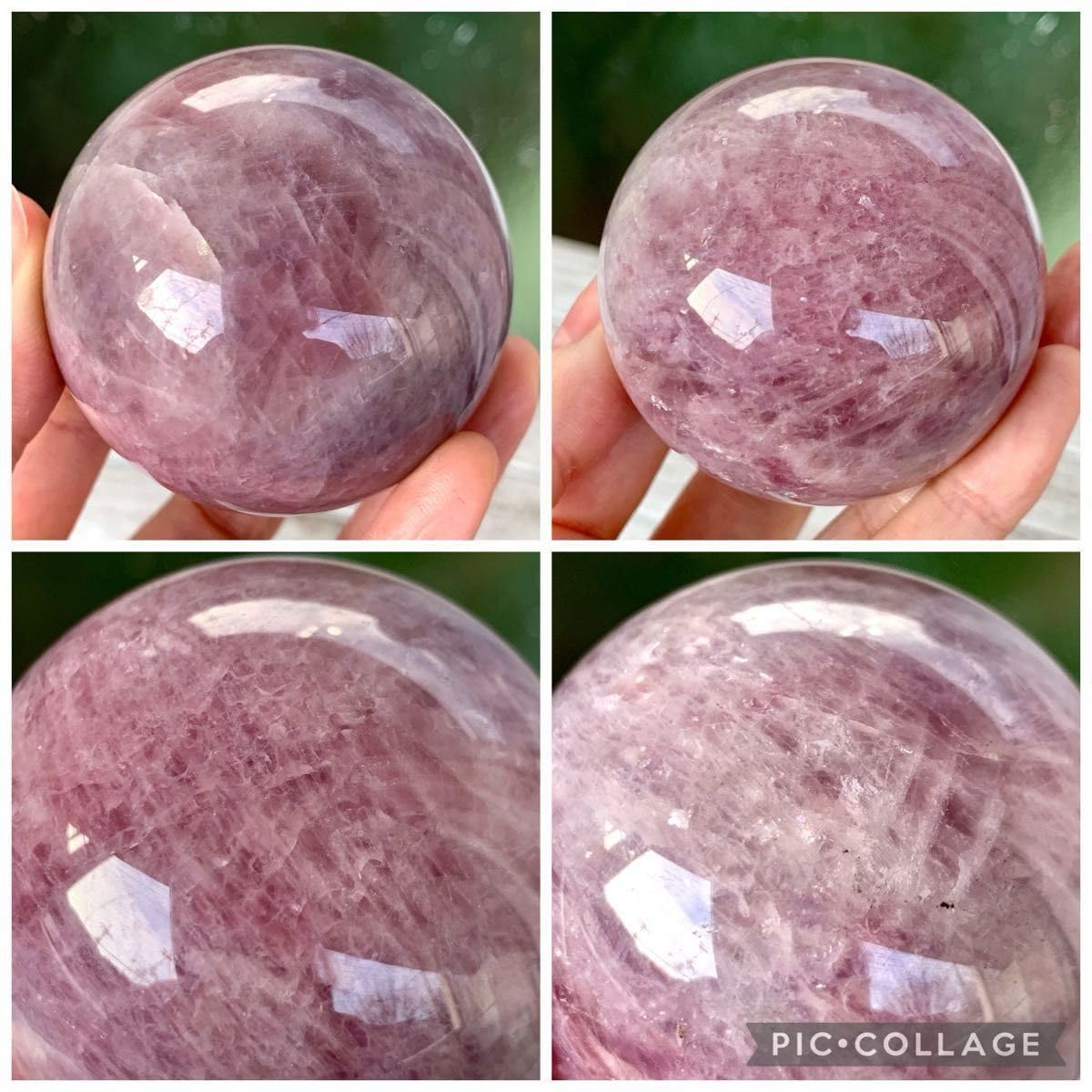 Amazon.co.jp: レア ラベンダーローズクォーツ スフィア マダガスカル