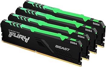 Kingston Fury Beast RGB 64GB (4x16GB) 3200MT/s DDR4 CL16 Desktop