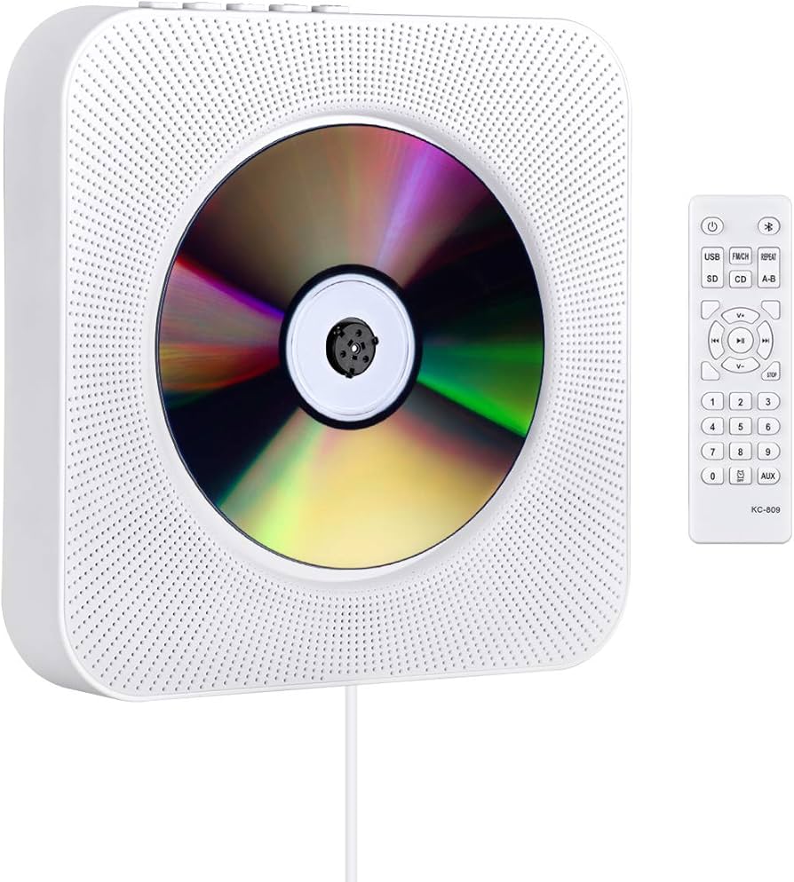 Amazon.co.jp: CDプレーヤー 壁掛け ディスクプレーヤー 1台多役