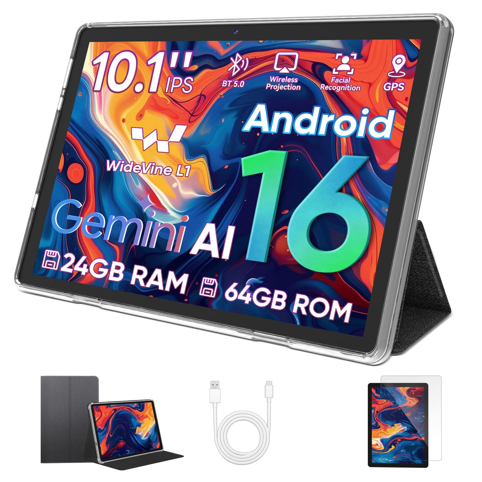 Amazon.com : 2026 Upgraded Tablet 10 inch, Android 16 Tablet, Octa