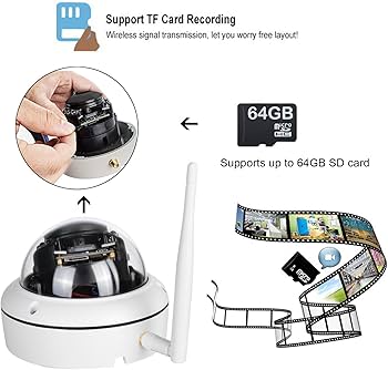 Amazon.co.jp: ICAMI 防犯カメラ HD 720P ワイヤレス IP 監視カメラ SD