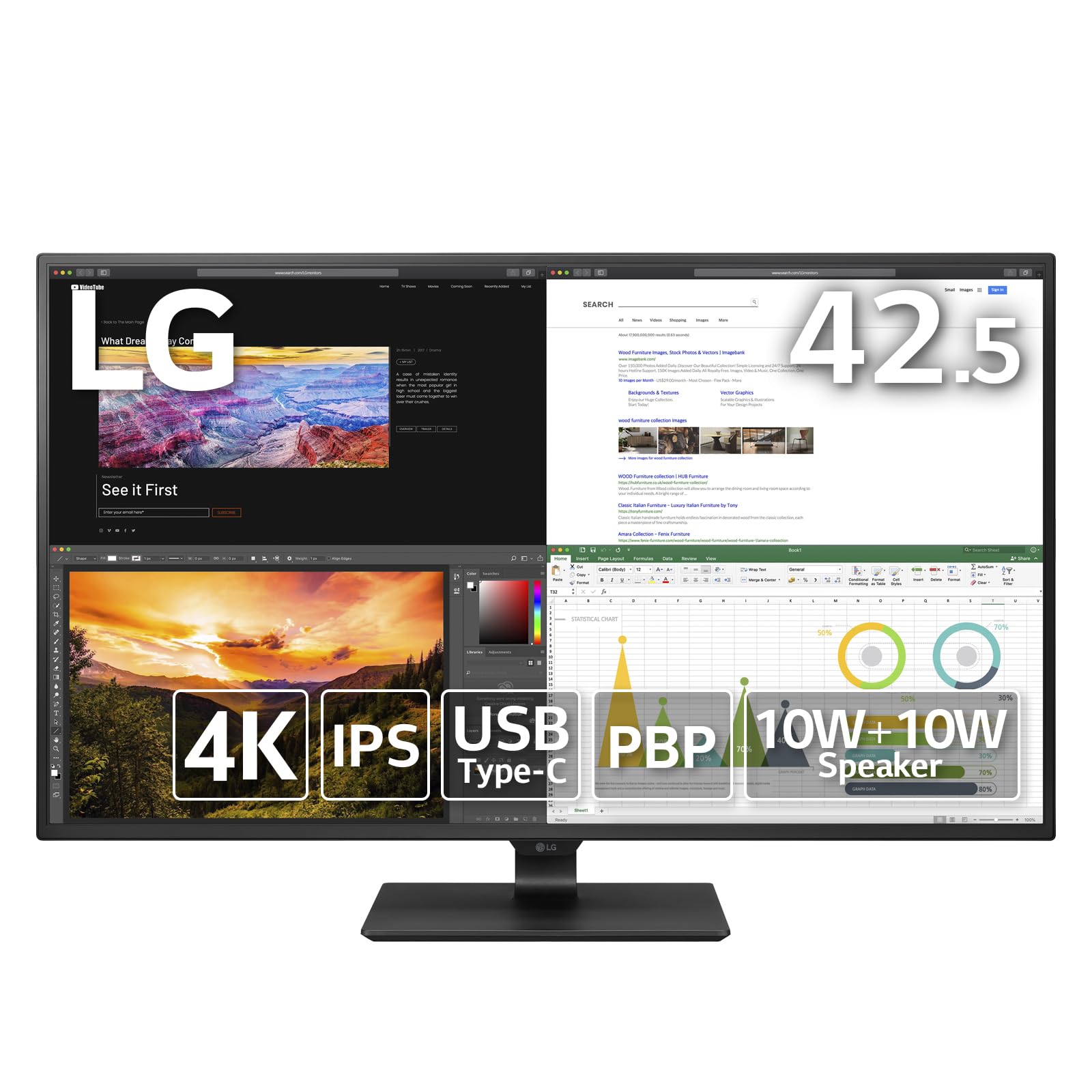Amazon.co.jp: LG モニター ディスプレイ 43UN700-BAJP 42.5インチ/4K