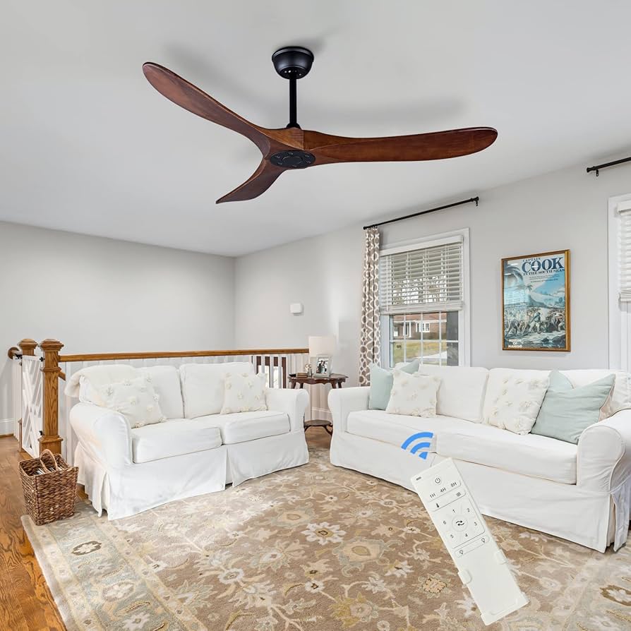 Amazon | FOBLKS 52インチ 寝室用シーリングファン 3枚羽根シーリング