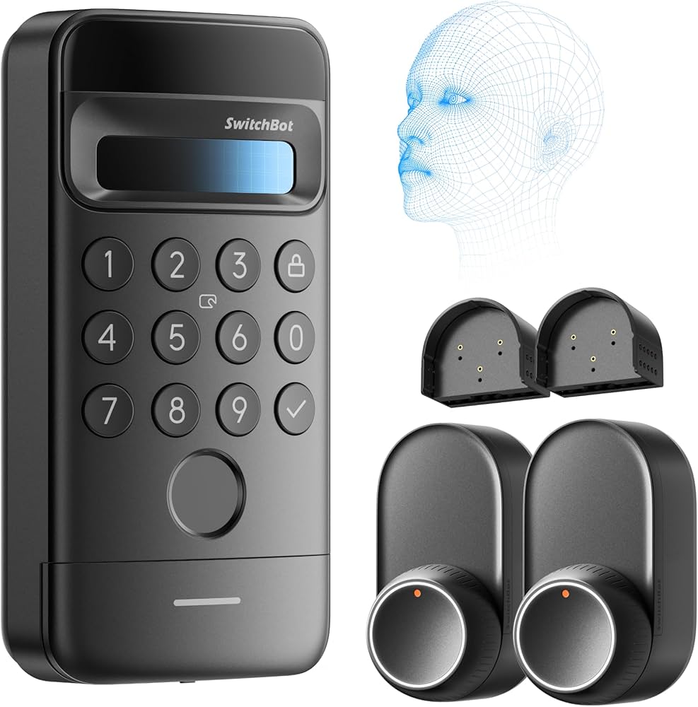 SwitchBot ロックUltra2個、顔認証パッド、高さ調整パーツ2個セット