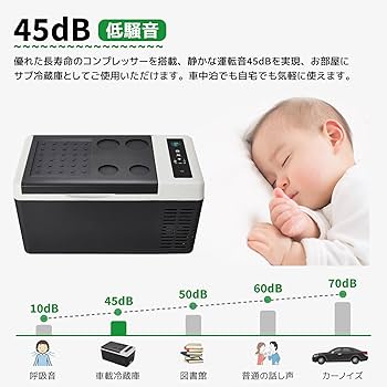 Amazon.co.jp: F40C4TMP ポータブル冷蔵庫 車載冷蔵庫 22L -22℃～10