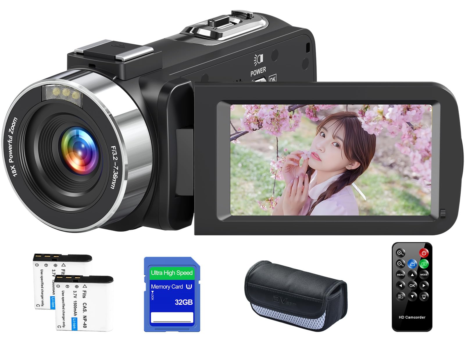 Amazon | ビデオカメラ 4K録画 YouTubeカメラ 3.0インチIPS HD画面 270