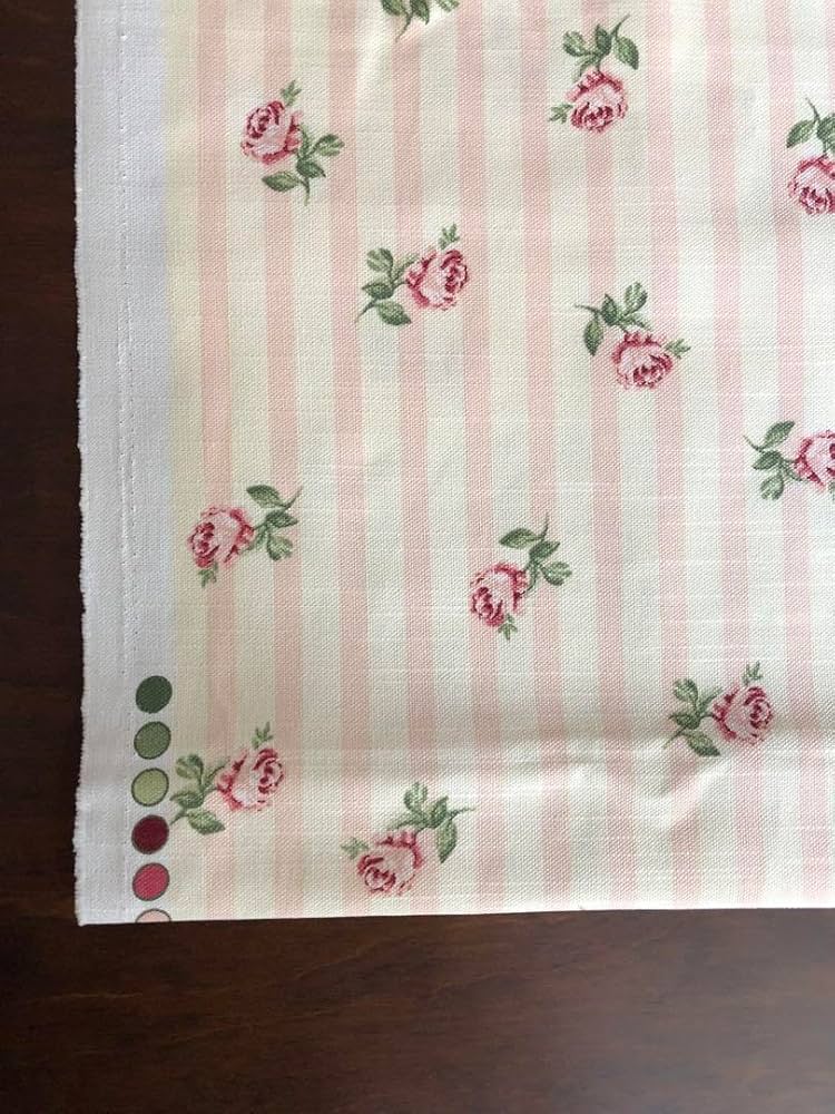 Amazon.co.jp: ローラアシュレイ生地 フローラルストライプ チョーク