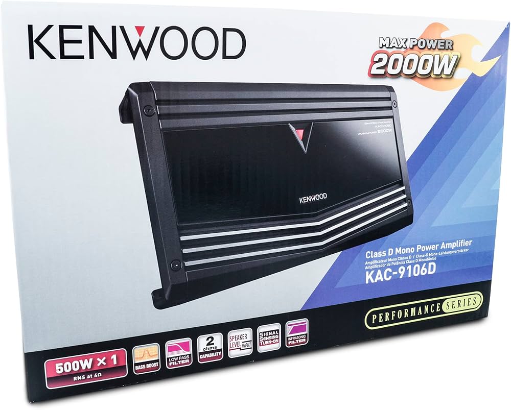 Amazon.com: Kenwood KAC-9106D 2000W Monoblock Class D Car Audio