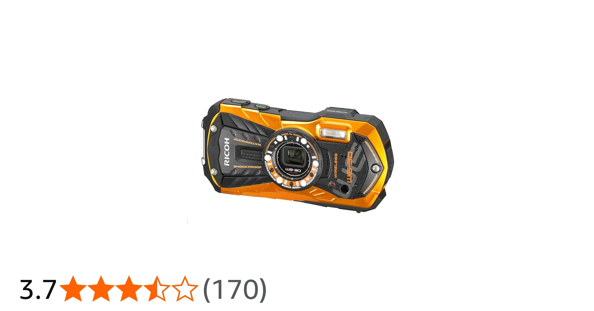 Amazon | RICOH 防水デジタルカメラ RICOH WG-30W フレームオレンジ