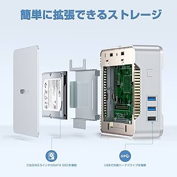 Amazon.co.jp: NiPoGi ミニpc Windows 11 Pro mini pc 16GB DDR4 256GB