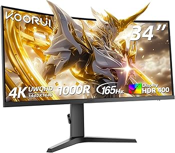 Amazon.co.jp: KOORUI 34インチ モニター ウルトラワイドモニター 湾曲