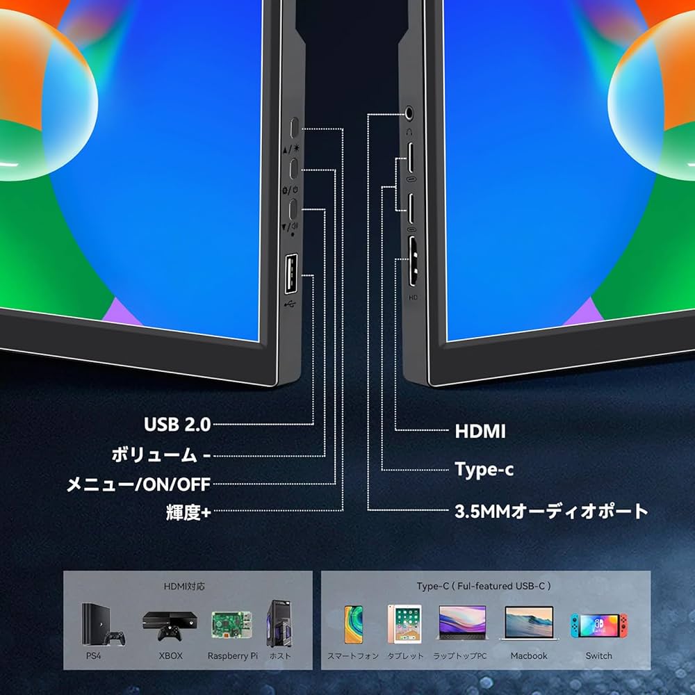 Amazon.co.jp: モバイルモニター タッチスクリーン 14インチ