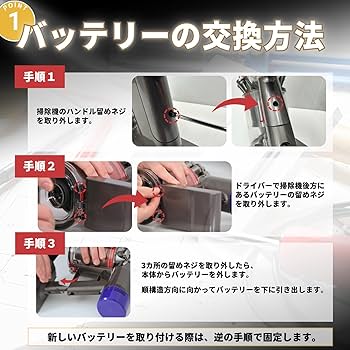 Amazon.co.jp: ダイソン互換 V8 SV10 バッテリー 掃除機 交換用