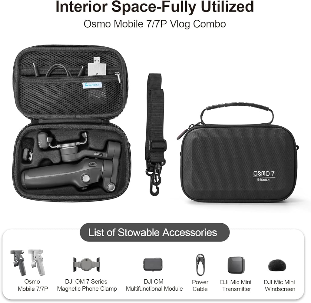 Amazon.com : Skyreat Osmo Mobile 7P Case,PU Leather Portable