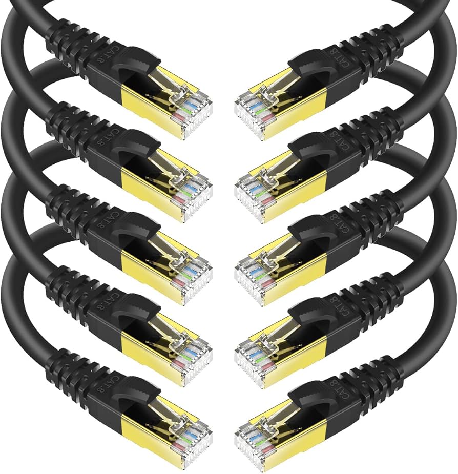 Amazon.com: KASIMO CAT 8 Ethernet Cable 1 Feet, 10 Pack Black