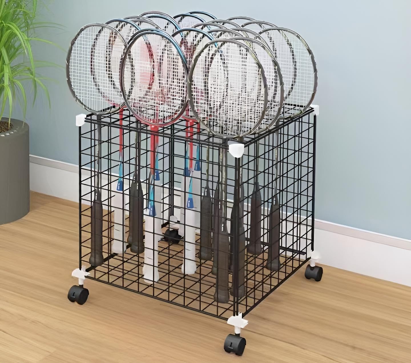 Amazon.co.jp: ラケット収納ラック バドミントンラケット収納ラック 大