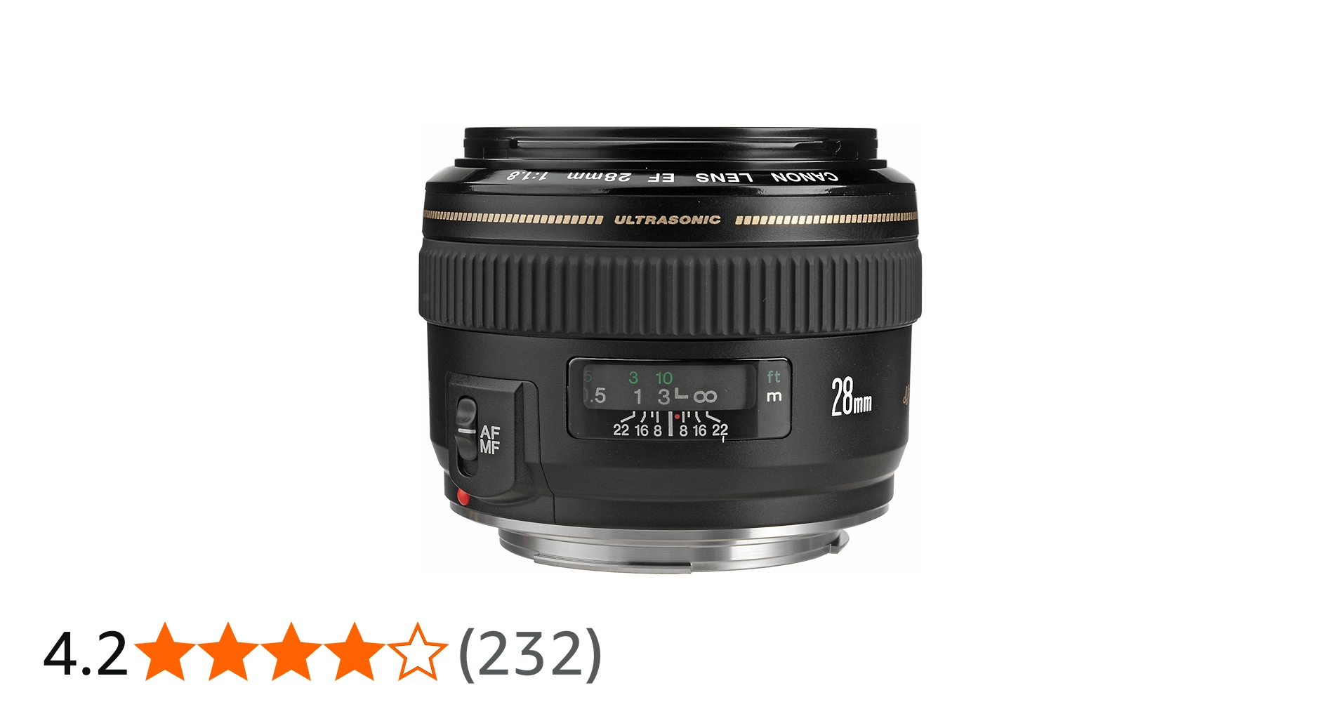 Canon EF 28mm f/1.8 USM Wide Angle Lens for Canon SLR Cameras