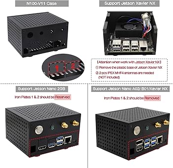 Amazon | Geekworm Jetson Nano用金属ケース、電源コントロール