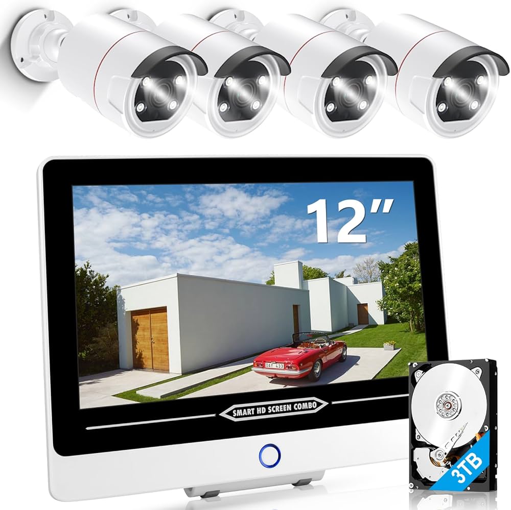 Amazon.co.jp: 【最新500万画素】 防犯カメラ 屋外 POE給電 3K 12型