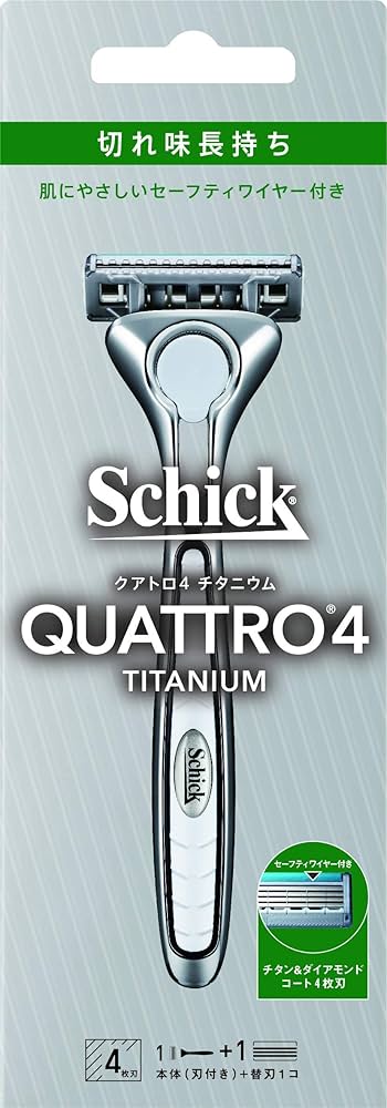Amazon.co.jp: シック Schick クアトロ4 チタニウム ホルダー (刃付き