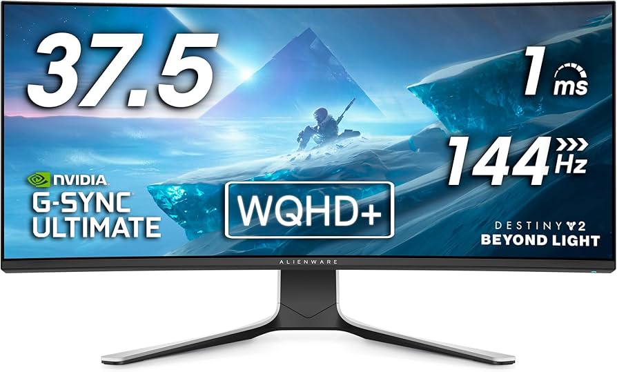 Amazon.com: Alienware 超寬曲面遊戲顯示器38 英吋(約38 公分),144Hz