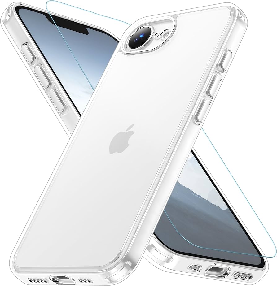 Amazon.co.jp: iPhone 16e ケース クリア ガラスフィルム付き