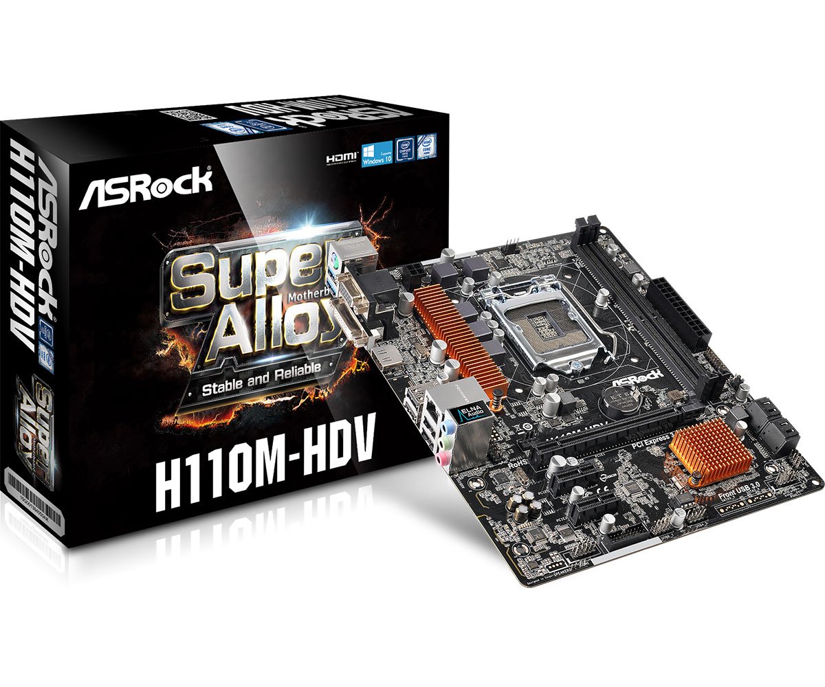 Amazon | ASRock Intel H110チップセット搭載 MicroATXマザーボード
