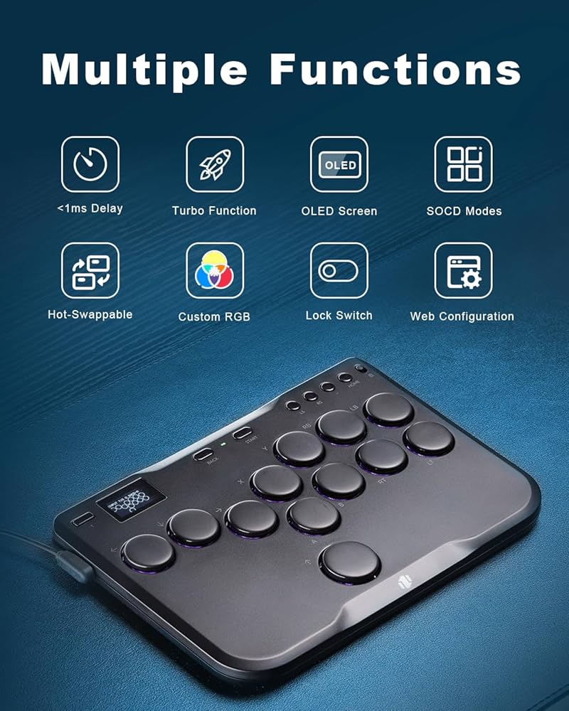 Amazon | Haute42 アーケードスティックレバーレスコントローラー-P12