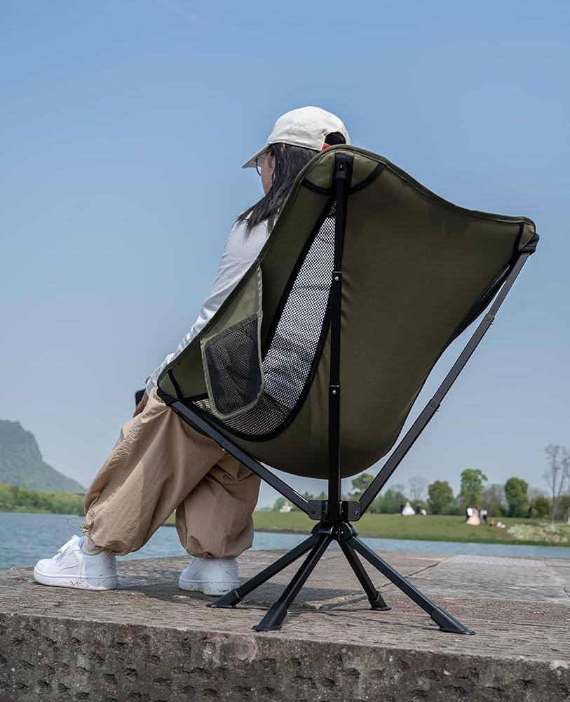 iClimb 回転フォールディングチェア ブラック メッシュ お 得 な 通販