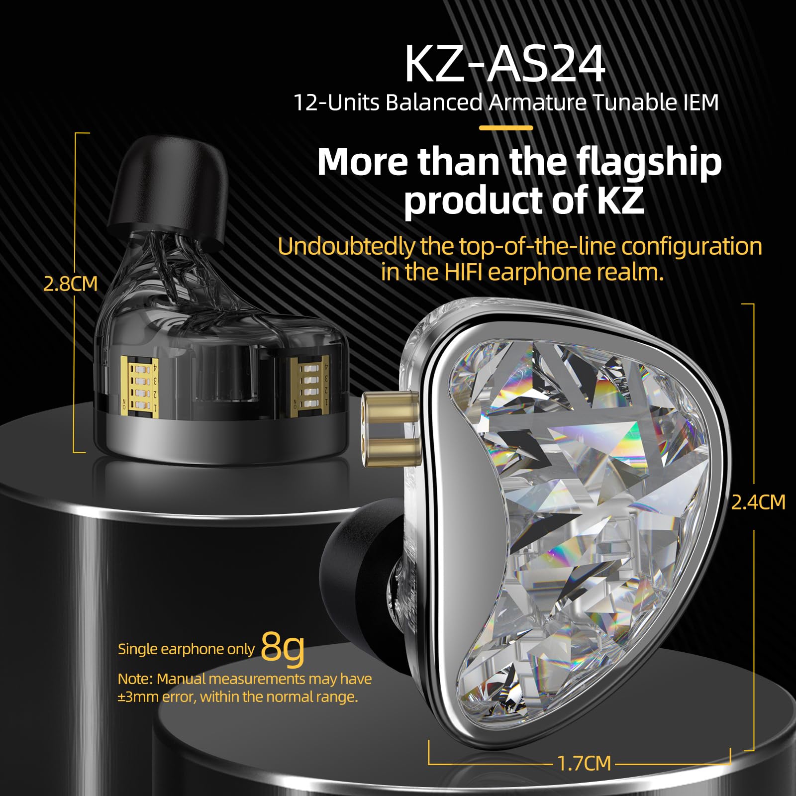 Amazon.co.jp: KZ AS24 インイヤーモニターヘッドホン 24BAドライバー