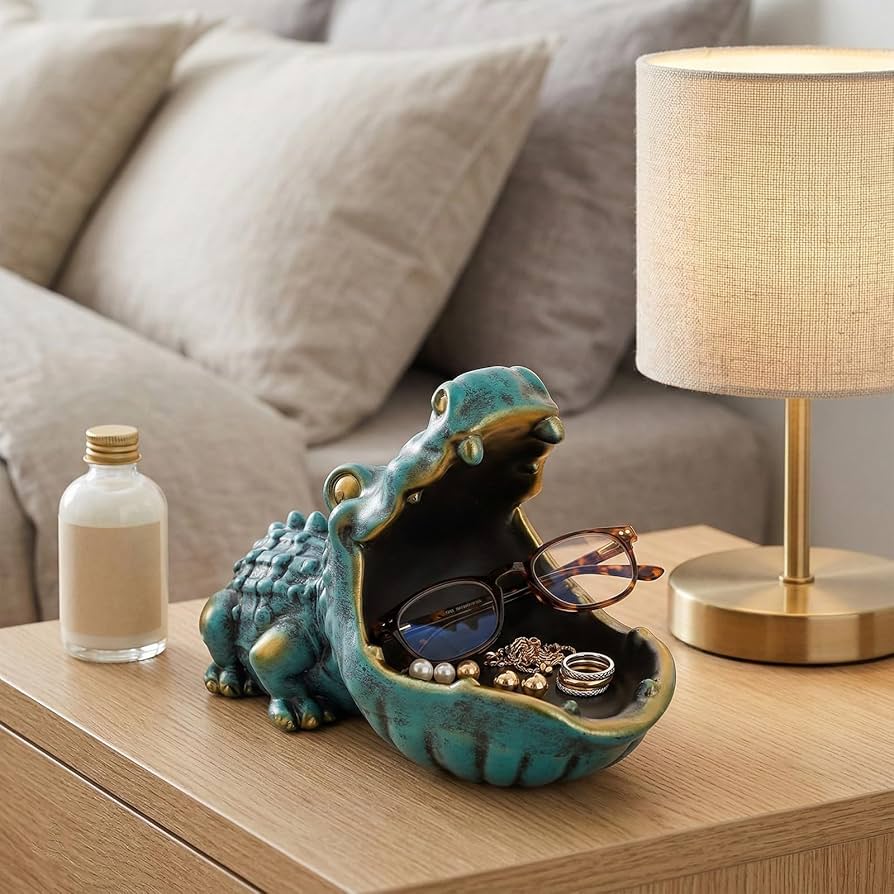 Amazon.com: LCCCK Crocodile Candy Dish, Fun Crocodile Statue Key